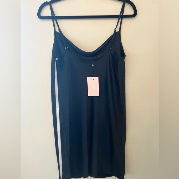 NWT Cowl Neck Satin Slip Dress in Black - Picture 4 of 7